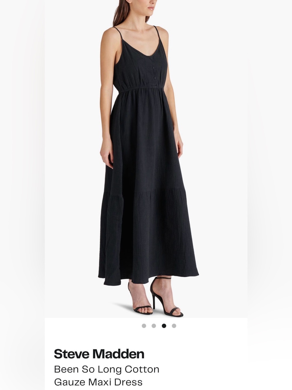 100% Cotton Steve Madden Spaghetti-Strap Maxi Dress